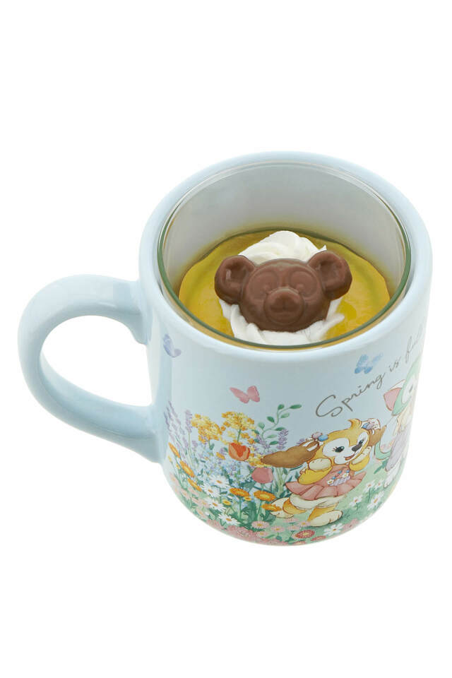 アップルゼリー&ヨーグルトムース、スーベニアカップ付き 1,200円｜東京ディズニーシー「ダッフィー＆フレンズのカム・ファインド・スプリング！」スーベニア付きメニュー｜発売日：2024年4月1日（月）