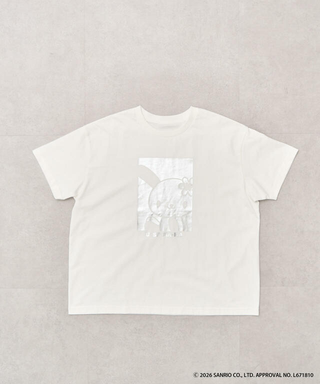 STRIPE CLUB サンリオ「サマーコレクション」ウサハナシルバー箔プリントTシャツ(¥3,490)
