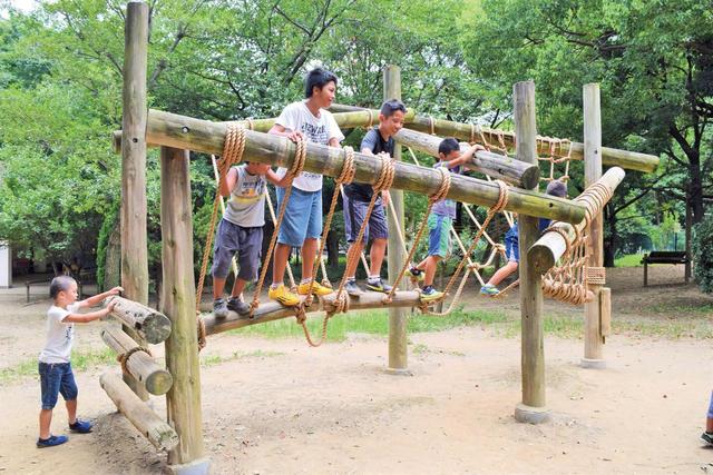 平和の森公園フィールドアスレチック【東京・平和島】　アスレチックを楽しんだ後は花々も楽しめる