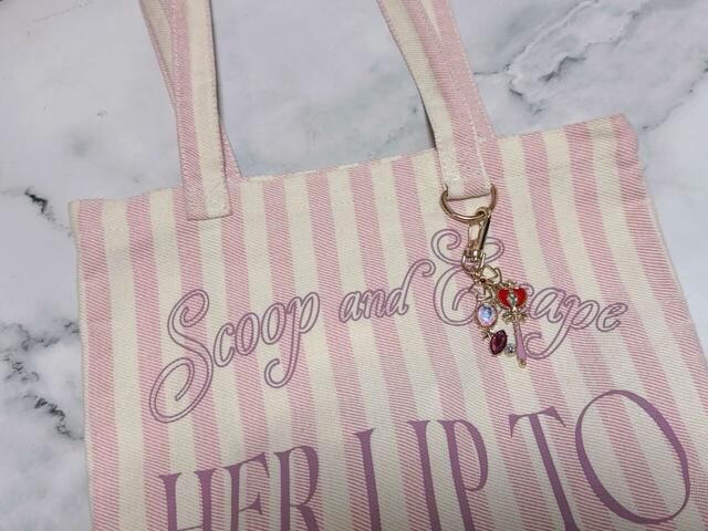 A4サイスが入るトートバッグにつけてみました！