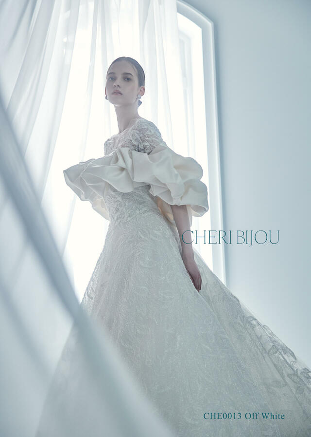 【クラウディア】CHERI BIJOU(シェリービジュー)新作ウェディングドレス|CHE0013_OffWhite