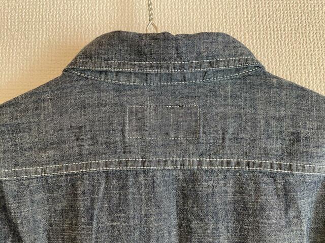 【ワークマン コットンスラブシャンブレー長袖シャツ】糸くずやほつれなどもありません