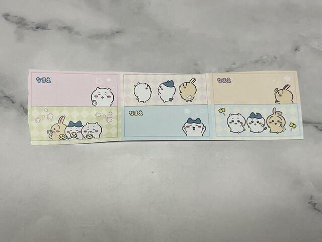 【ちいかわシールメーカー】名前が書ける長方形のイラストもあります。かわいい〜！