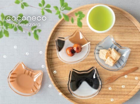 【渋谷ロフト「シブにゃんフェス2025」】coconeko 豆皿（石塚硝子）各1,430円