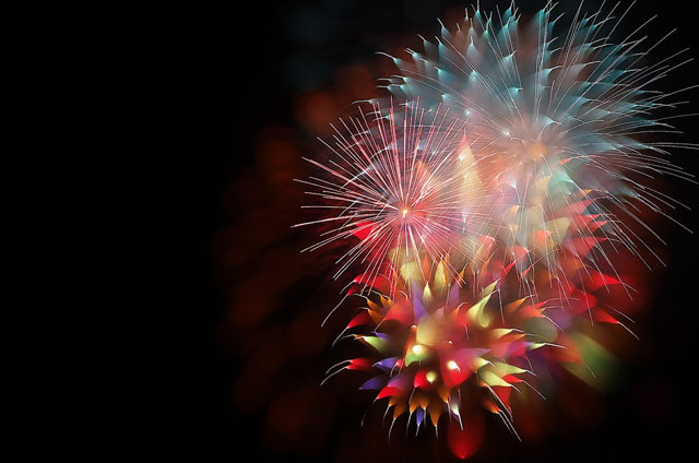 撮影地：長岡花火　カメラ：PENTAX K-30