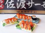「活〆佐渡サーモンを使用した寿司各種」＜期間：〜2025年6月中旬＞【【角上魚類】新潟直送「活〆佐渡サーモン」期間限定で販売中！刺身や寿司、フライなどの惣菜も充実！】