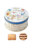 アソーテッド・クッキー 1,000円｜【内容量】12個[バター＆チョコレートクッキー 7個(1袋)、 メープルクッキー＆パイ 5個(1袋)]｜直径約13×高さ約7cm｜東京ディズニーリゾートAfternoonTeaプロデュース限定アイテム第3期「くまのプーさん」｜東京ディズニーランド「ホームストア」、東京ディズニーシー「ベッラ・ミンニ・コレクション」