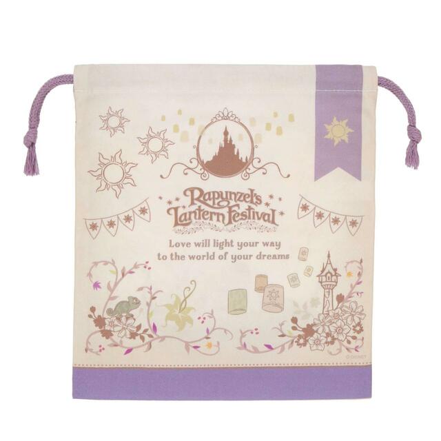 きんちゃく 850円｜「ラプンツェルのランタンフェスティバル」をテーマにしたグッズ｜東京ディズニーシー新テーマポート「ファンタジースプリングス」｜販売店舗：東京ディズニーシー「エンポーリオ」｜発売日：2024年5月28日（火）