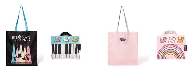 エコバッグ ブラック/ ピンク 1,500円