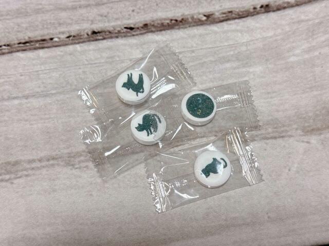 【カルディ　くろねこコインケース】黒猫デザインのラムネが４粒入っています♪