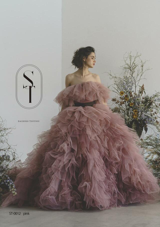 「ST」新作ウェディングドレス ST-0012_Pink