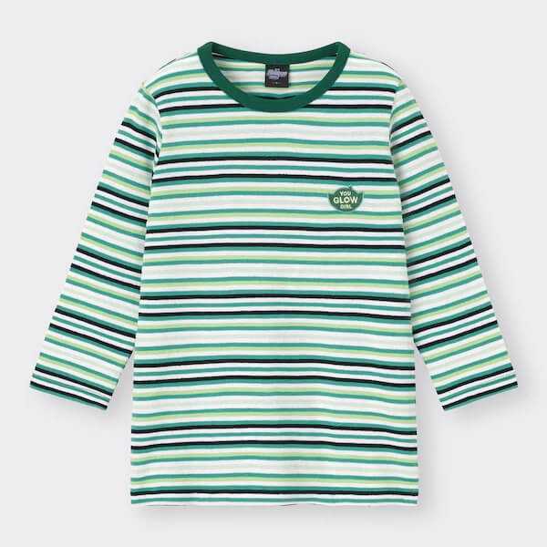 マルチボーダー(7分袖)The Powerpuff Girls +X ¥990