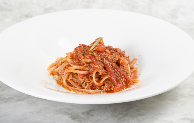 『上海蟹と完熟トマトのパスタ』