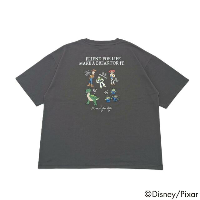 トイ・ストーリー ロゴサイン半袖Tシャツ カラー:チャコールグレー【イオン限定「トイ・ストーリー」デザインTシャツ】