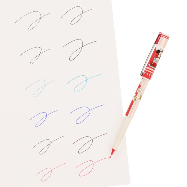 カラーペンセット 1,900円|長さ約14cm、6本セット、インクの色:レッド、バーガンディ、ブルー、ターコイズブルー、オリーブグリーン、セピア