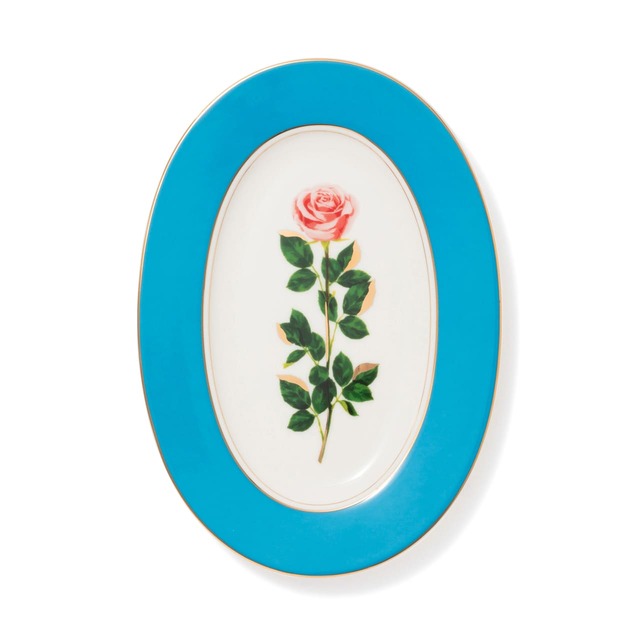 ルル メリー  バラ ピンク オーバルプレート M　￥1,800