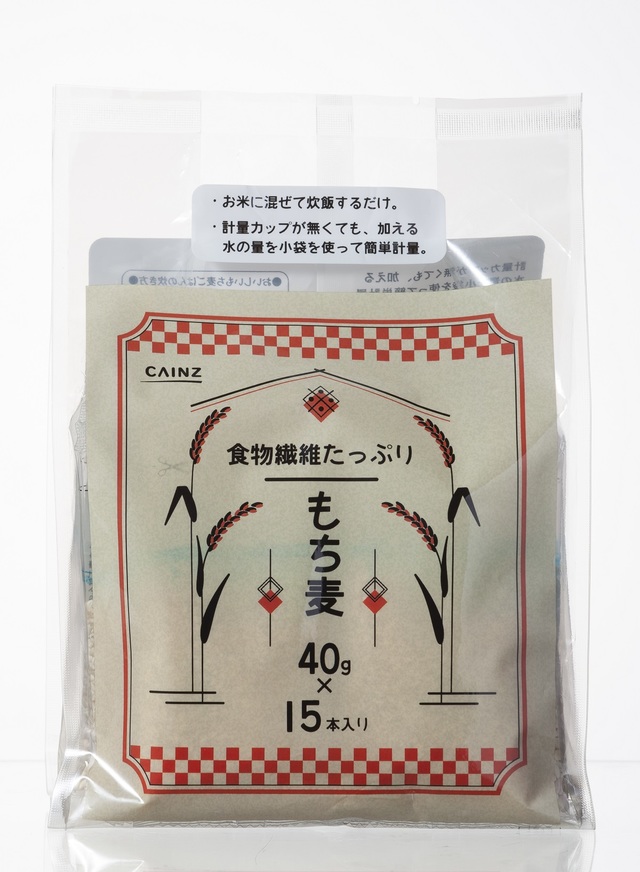 もち麦 スティックタイプ　600g（40g×15袋）　398円