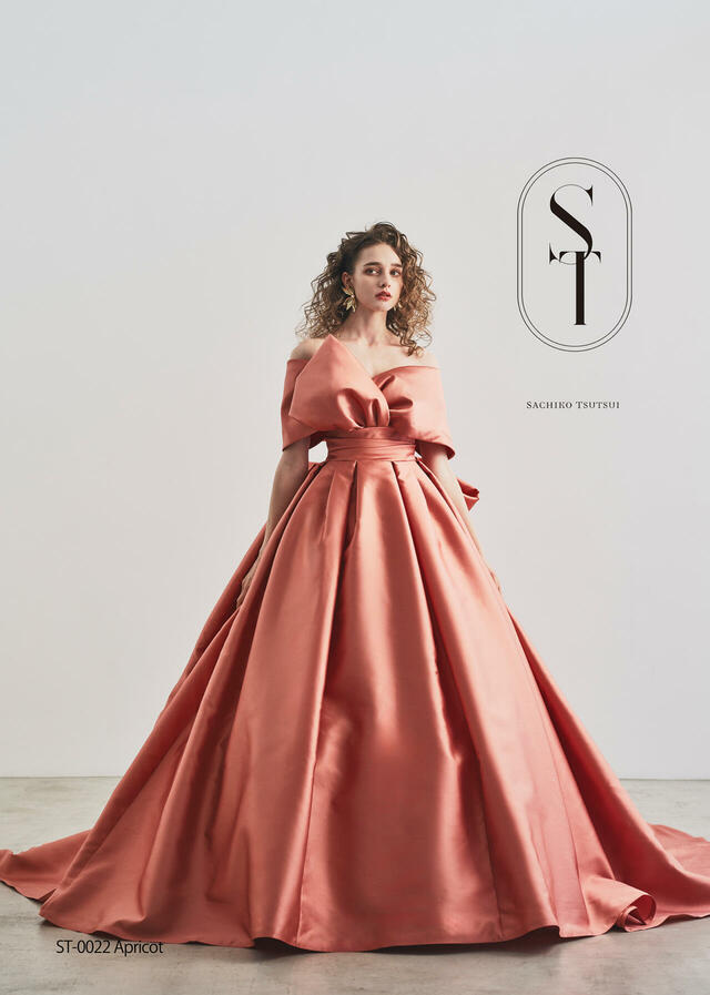 【クラウディア】ST新作ウェディングドレス|ST-0022_Apricot
