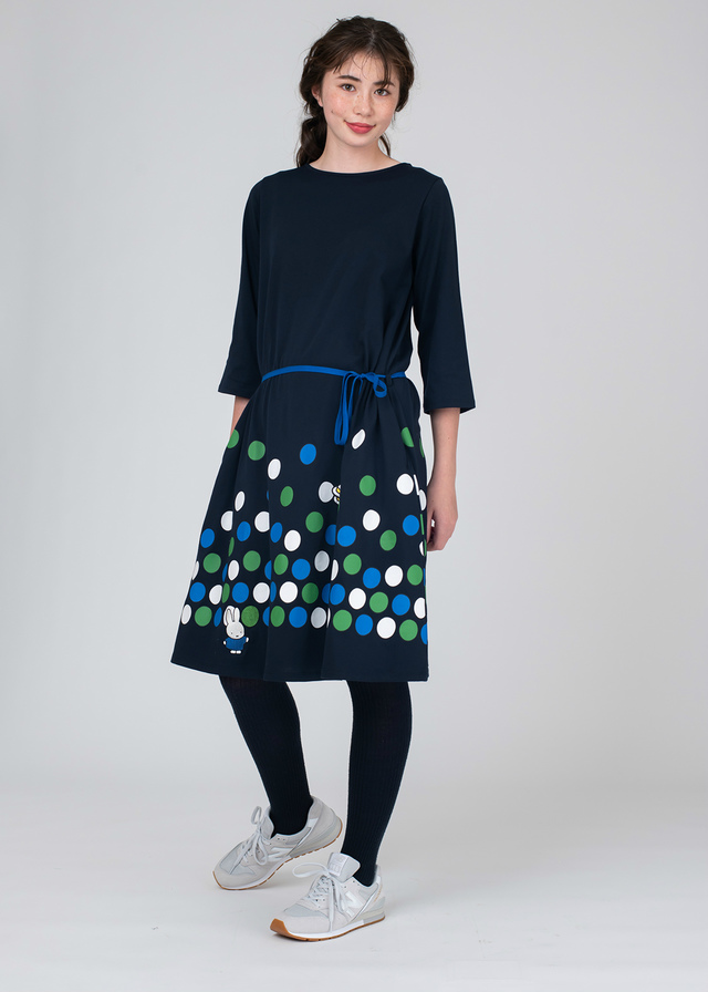 長袖ワンピース「風船ドット」4,950 円(税込)(サイズ：Free)