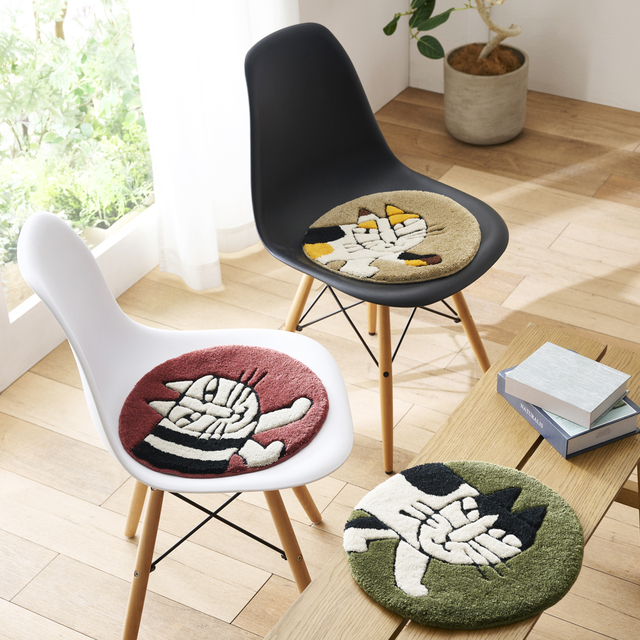 【リサ・ラーソン 冬のホームアイテム】チェアパッド(ミケネコマイキー/マイキー・レッド/ハチワレマイキー)