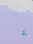 ライトパープルにワンポイント刺繍が大人かわいい！