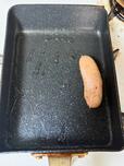 【ドン・キホーテ　業務用レモン＆パセリウインナー】自宅の玉子焼き機で1分30秒焼きました