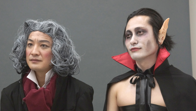 （左から）「ポップンマッシュルームチキン野郎」CR岡本物語、サイショモンドダスト★