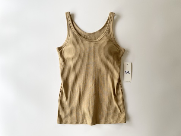 【GU（ジーユー）】ブラフィールリブタンクトップ／