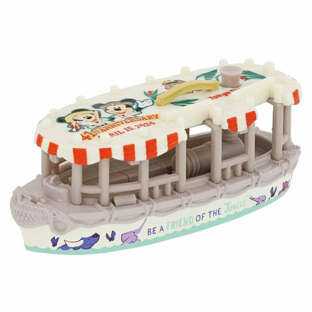 ディズニー・ビークル・コレクション〈トミカ〉 1,800円｜東京ディズニーランド開園41周年を記念した「ジャングルクルーズ：ワイルドライフ・エクスぺディション」モチーフのグッズ｜販売店舗：東京ディズニーランド「アドベンチャーランド・バザール」｜発売日：2024年4月15日（月）