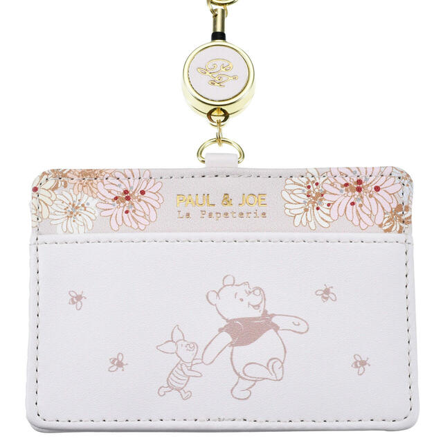 【PAUL ＆ JOE La Papeterie】プーさん＆ピグレット IDカードケース リールタイプ 巾着付き クリザンテーム 4,900円