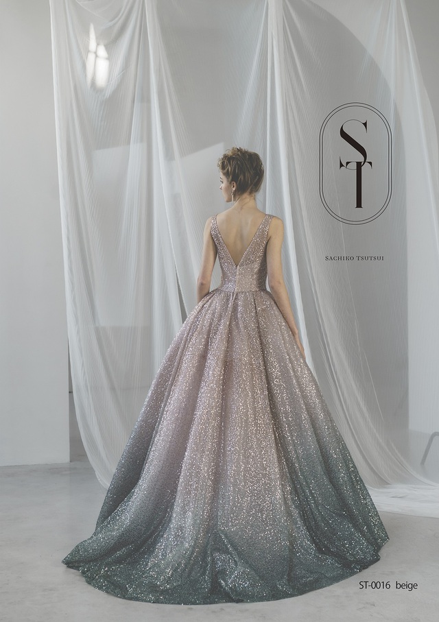「ST」新作ウェディングドレス　ST-0016_Beige