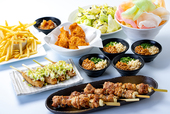 「【夏のやったね！コース ～COOL～」＜2800円（税込）＞【辛さのHOT？さっぱりのCOOL？ジャンボ焼き鳥が楽しめる「90分飲み放題付きコース」新登場】