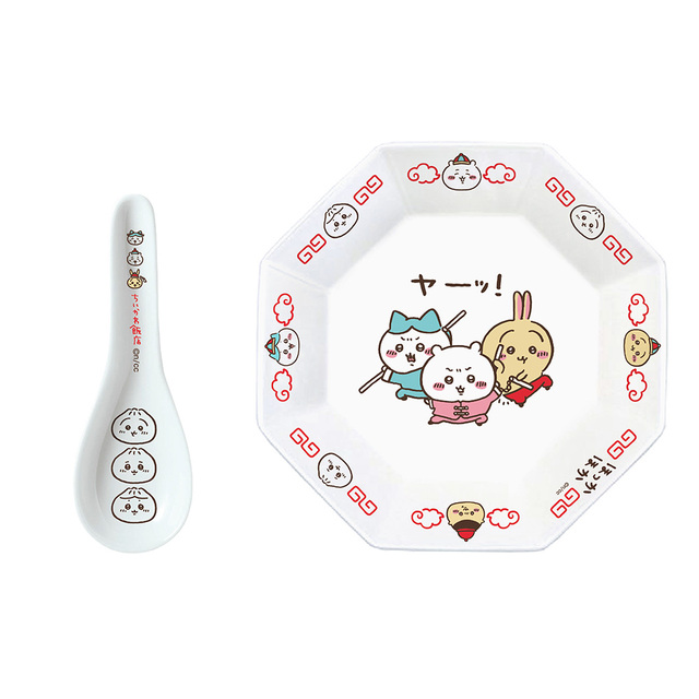 チャーハン皿&レンゲセット ¥2,090【ちいかわ飯店ドリンクスタンド】