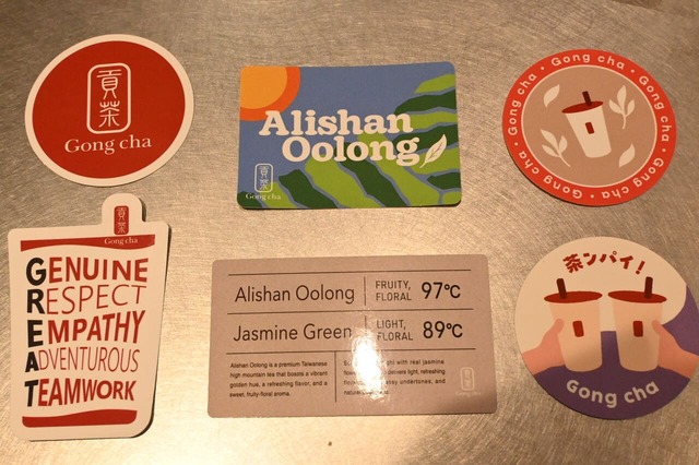 【ゴンチャ 原宿神宮前店】「ゴンチャ ステッカー」(全6種)各250円