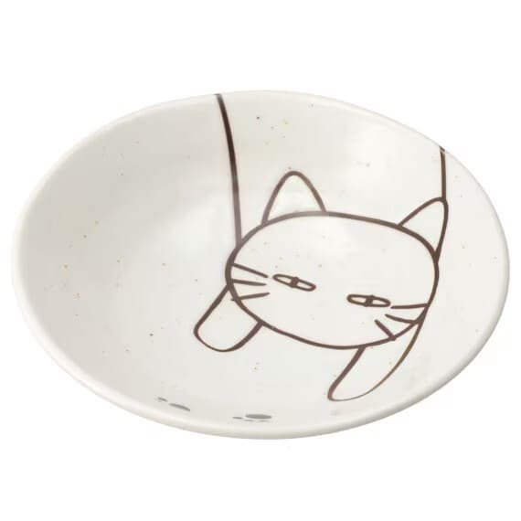 【ニトリ デコホーム】「浅鉢 カルエクレデコ(デコネコ ホワイト DI508)」399円