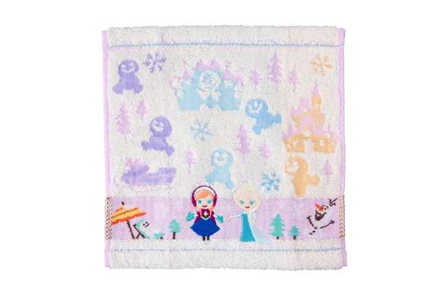ミニタオル ¥650 ※縦約25cm × 横約25cm｜東京ディズニーランド「アナとエルサのフローズンファンタジー」（2017年）スペシャルグッズ