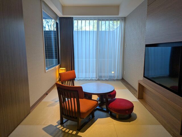 【軽井沢マリオットホテル】ノースウイングの客室「温泉露天風呂付プレミアルーム キング」