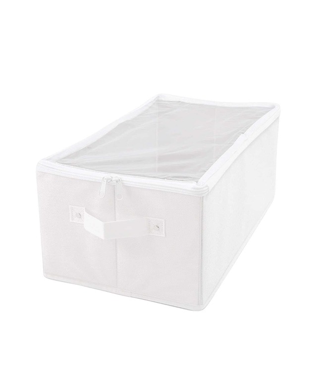 「透明フタ付収納BOX／不織布収納シリーズ」330円（税込）