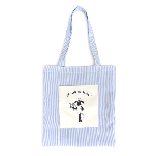 【ひつじのショーン】ストライプトート(ブルー)　3,630円（税込）