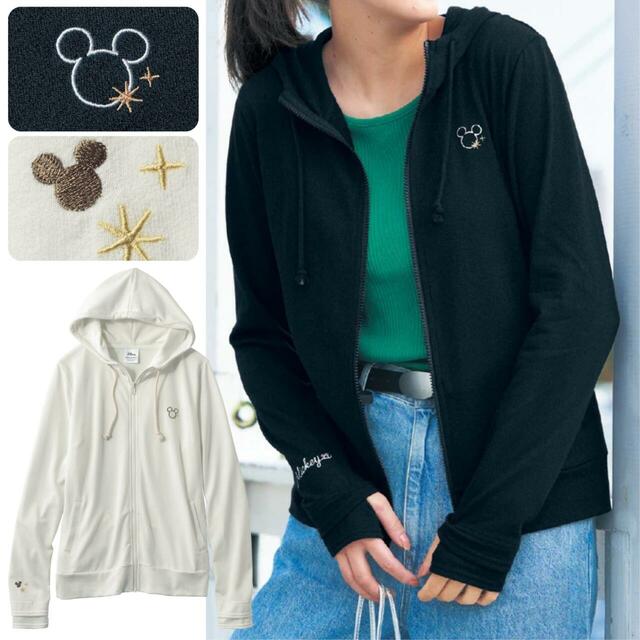 パーカ【UVケア】「ミッキーモチーフ」｜￥3,990 （税込）
