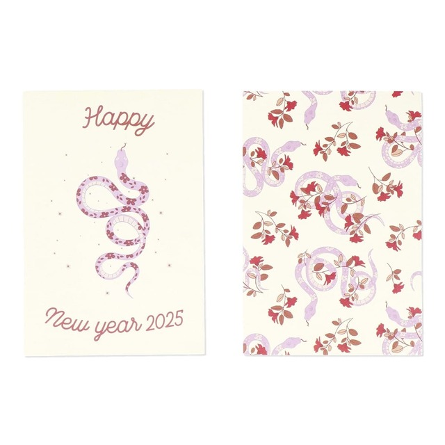 【フライングタイガー】「New Yearカード（2枚セット）」165円　新年のあいさつにも♪