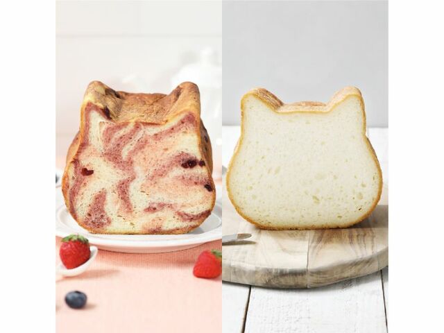 ねこねこ食パン（Mixベリー クリームチーズ＆プレーン）
