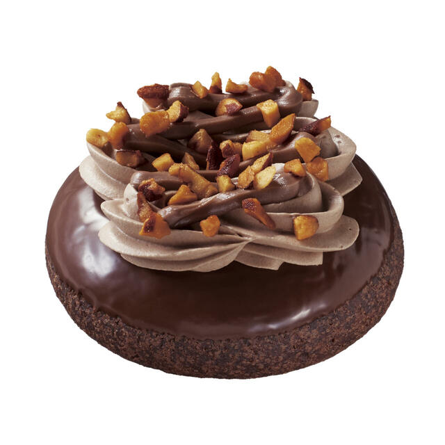 「ショコラ ノワゼット」＜価格：テイクアウト：345円/イートイン：352円＞【【ミスド×ピエール マルコリーニ】特別なオールドファッションなどラグジュアリーなドーナツが全5種類登場！「misdo meets PIERRE MARCOLINI」発売】