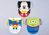 東京ディズニーシー 【エンポーリオ】きんちゃくセット 1500円 キャラクターの顔が描かれた小物入れ(2015.4/1~)。©Disney