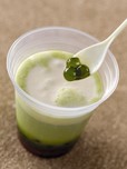 ホット抹茶ミルク（タピオカ&ストロベリー入り）450円
