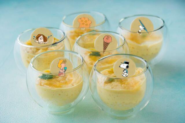 「エキゾチックフルーツクリーム」イメージ【ヒルトン福岡シーホーク PEANUTS(ピーナッツ)とのコラボレーションスイーツビュッフェ「SNOOPY’s Beach Party」】