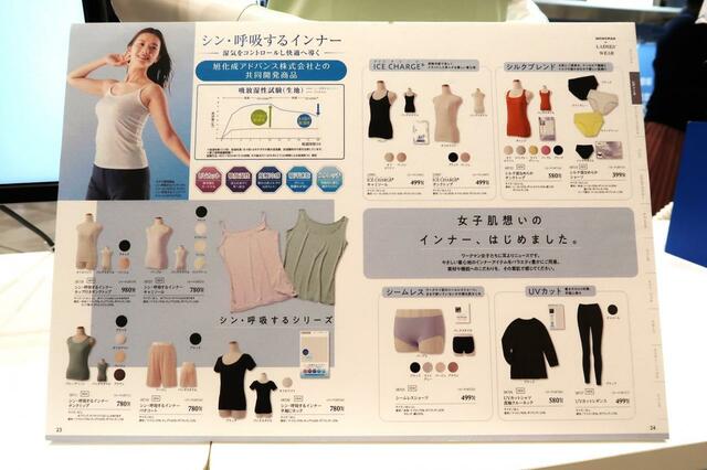 様々な機能がある肌着のラインナップ　
