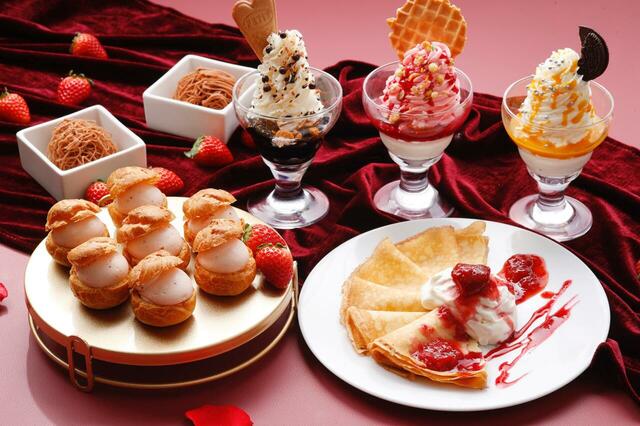 「焼きたてのクレープやシュークリーム」＜期間：2026年1月20日～5月12日＞【旬のいちごを贅沢に楽しめるスイーツブッフェが登場！「インターコンチネンタル 東京ベイ」でいちご尽くしの世界へ♪】