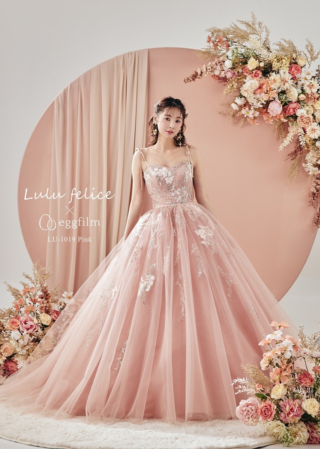 クラウディア「Lulu felice(ルル・フェリーチェ)」新作ウェディングドレス LU-1019_Pink