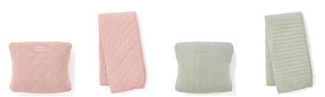 【Francfranc】キルティング 3WAYポータブルひざ掛け(ピンク/グレー)価格:3,200円(税込)